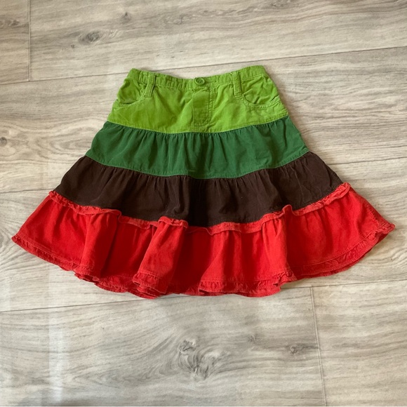 The Children’s Place Multicolor  Fall Tiered Skirt Size 6 Orange Brown - Picture 9 of 10
